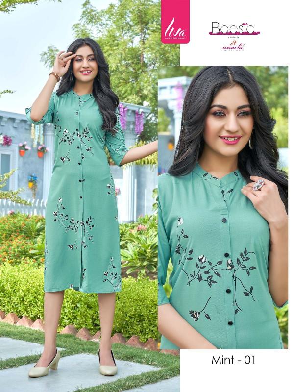 Baseic Mint Fancy Exclusive Designer kurti collection